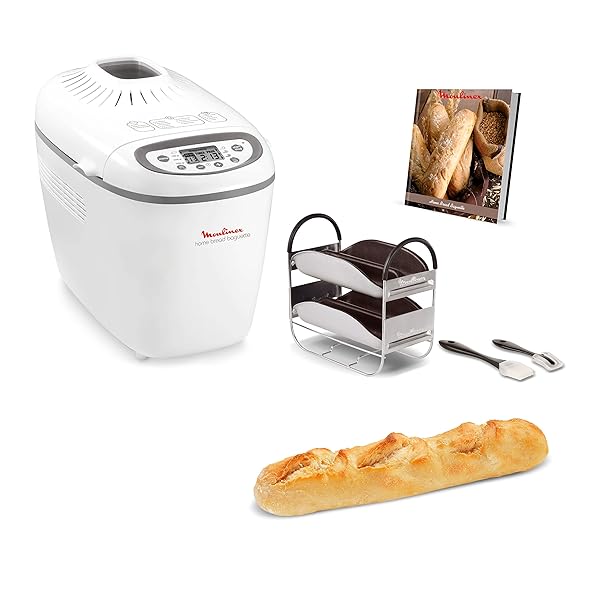Moulinex-OW6101-Home-Bread-Baguette-Macchina-del-Pane-1650-W-15-kg-16-Programmi-Automatici-3-Velocita-Schermo-LCD-B00C5A14ZS Moulinex OW6101 Home Bread Baguette Macchina del Pane, 1650 W, 1.5 kg, 16 Programmi Automatici, 3 Velocità, Schermo LCD, Macchina per Pane, Pizza, Pasta, Dolci, Marmellate, Ricettario Incluso - immagine 1