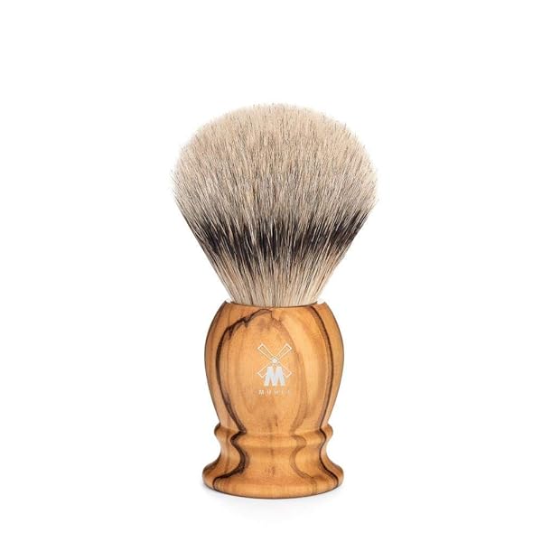 Mühle 099h250 - Pennello Classico per Tag, Colore: Argento Puro (silvertip Badger) Ø 19 mm, Montatura olivo - immagine 1