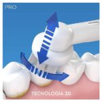 Oral-B Pro 1-750 Spazzolino Elettrico 1 Modalità di spazzolamento, UltraThin, Sensore di Pressione, Ideale per Denti Sensibili, Timer Professionale, 1 Testina, Idea Regalo, Bianco e Azzurro - immagine 4