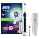 Oral-B Pro 1-760 Spazzolino Elettrico, con Timer Integrato, 3D Action, Sensore di Pressione, 2 Testin3, Batteria Litio, Custodia da Viaggio, Idea Regalo, Special Edition, Nero
