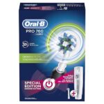 Oral-B Pro 1-760 Spazzolino Elettrico, con Timer Integrato, 3D Action, Sensore di Pressione, 2 Testin3, Batteria Litio, Custodia da Viaggio, Idea Regalo, Special Edition, Nero - immagine 5
