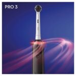 Oral-B Pro 3-3000 Spazzolino Elettrico 3 Modalità Di Spazzolamento, Sensore Di Pressione, Per Denti Sensibili 1 Testina, Batteria Litio Idea Regalo, Nero, ‎20.5 x 19.7 x 25.7 cm; 268 grammi - immagine 7