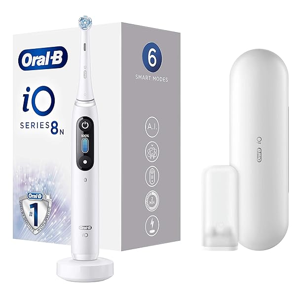 Oral-B-iO-8-Go-Electric-Spazzolino-Elettrico-Puizia-professionale-ProfondaIntelligenza-ArtificialeMicro-Vibrazioni-1-B088N4D4QV Oral-B iO 8 Go Electric Spazzolino Elettrico Puizia professionale Profonda,Intelligenza Artificiale,Micro-Vibrazioni, 1 Testina, Custodia Viaggio,Batteria Litio, Idea Regalo, Smart Modes, Bianco - immagine 1