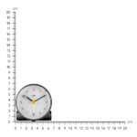 Orologio Sveglia Analogico Classico Braun con Snooze e Luce, Movimento al Quarzo silenzioso, Suono Sveglia Beep con crescendo, colore nero e bianco, modello BC01BW. - immagine 4