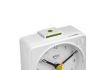 Orologio Sveglia Analogico Classico Braun da viaggio con Funzione Snooze e Luce, dimensioni ridotte, Movimento al Quarzo silenzioso, Suono Sveglia Beep con crescendo, colore bianco, modello BC02XW. - immagine 5