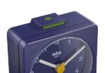 Orologio Sveglia Analogico Classico Braun da viaggio, dimensioni ridotte, Movimento al Quarzo silenzioso, Suono Sveglia Beep con crescendo, colore blu, modello BC02BL. - immagine 5
