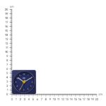 Orologio Sveglia Analogico Classico Braun da viaggio, dimensioni ridotte, Movimento al Quarzo silenzioso, Suono Sveglia Beep con crescendo, colore blu, modello BC02BL. - immagine 7