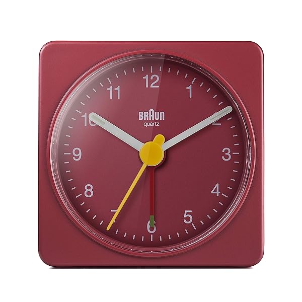 Orologio-Sveglia-Analogico-Classico-Braun-da-viaggio-dimensioni-ridotte-Movimento-al-Quarzo-silenzioso-Suono-Sveglia-B07P2FY5QB Orologio Sveglia Analogico Classico Braun da viaggio, dimensioni ridotte, Movimento al Quarzo silenzioso, Suono Sveglia Beep con crescendo, colore rosso, modello BC02R. - immagine 1