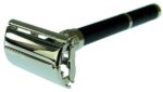 Parker 96 - Daytona, Rasoio di sicurezza, finitura nichel placcato, colore: Nero