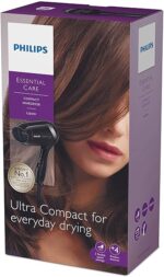 Philips BHD001/00 Dry Care Essential Asciugacapelli Compatto, 1200 W, Nero - immagine 5