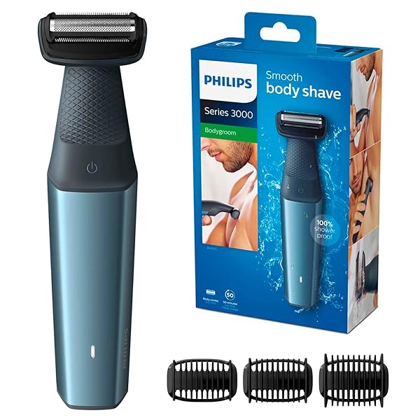 Philips-Bg301515-Bodygroom-Series-3000-Rasoio-Corpo-WetDry-48-x-33-x-176-cm-B079HBT9LV Philips Bg3015/15 Bodygroom Series 3000 Rasoio Corpo Wet&Dry, 4.8 x 3.3 x 17.6 cm - immagine 1