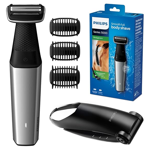 Philips-Rasoi-Elettrici-Bg502015-Bodygroom-Series-5000-Rasoio-Corpo-Grigio-Nero-48-x-33-x-17-cm-120-grammi-B079HBT9LS Philips Rasoi Elettrici Bg5020/15 Bodygroom Series 5000 Rasoio Corpo, Grigio Nero, 4.8 x 3.3 x 17 cm; 120 grammi - immagine 1