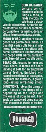 Proraso Olio Barba Rinfrescante, 30ml, Olio da barba uomo nutriente dalla profumazione fresca e balsamico, Ideale per barba lunga, Made in Italy - immagine 4