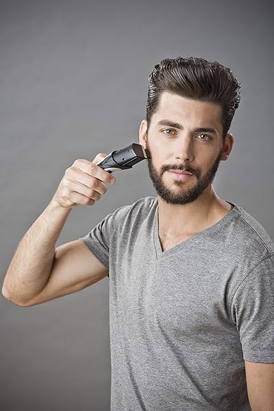 Remington Regolabarba 9 lunghezze, Tagliacapelli corti, Rifinitore di Precisione, Lama acciaio rivestite in Ceramica, Ricaricabile/ Rete, MB320C - immagine 5