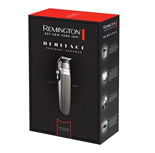 Remington Regolabarba, Rasoio Corpo, Ricaricabile, Lame a T per taglio preciso, Accessori: 8 pettini fissi, Testina lama Larga, Rifinitore, Pettini Regolabili 1-5 mm, Heritage, PG9100 - immagine 3