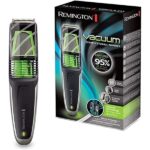 Remington Regolabarba, Tagliacapelli uomo, 12 lunghezze (0.5-18mm)+1 pettine regolabile+1 accessorio rifinitore, Batteria al Litio, Tecnologia Vacuum cattura il 95% dei peli, Ricaricabile/Rete,MB6850