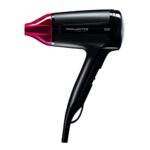 Rowenta Cv1613 Handy Dry, Asciugacapelli, Consumo Energetico Ridotto, 1600 W, Leggero, Compatto, 2 Temperature, Nero