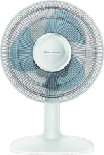 Rowenta VU2330 Essential +, Ventilatore da Tavolo, 3 Velocità, Silenziosità 46 dBA, Design compatto, Flusso d’aria mx 34 m3/min, Bianco