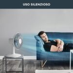 Rowenta VU2330 Essential +, Ventilatore da Tavolo, 3 Velocità, Silenziosità 46 dBA, Design compatto, Flusso d’aria mx 34 m3/min, Bianco - immagine 5