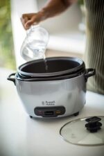 Russell Hobbs Cuociriso, Ciotola Antiaderente, 14 tazze, 1000 W, 5 L, Vassoio Pesce e Verdure, Acciaio Inox, Spatola e misurino inclusi, MAXICOOK 23570-56 - immagine 5
