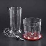 Russell Hobbs Frullatore a Immersione,3 in 1: Frullatore (bicchiere 700 ml), Tritatutto (500 ml), Frusta per montare, 2 velocità, zuppe, yogurt, salse, Frusta, Lavastoviglie ok, Rosso, 24700-56 - immagine 4