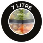 Russell Hobbs Vaporiera, Multicottura, 7 L, 3 Piani cottura, 500 ml serbatoio, Compatta, Matte Black, 26530-56 - immagine 7