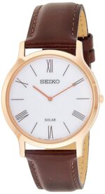 Seiko Orologio Analogico Solare Uomo Unisex con Cinturino in Pelle SUP854P1