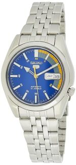 Seiko SNK371K1 Orologio da Polso al Quarzo, Analogico, Uomo, Acciaio Inossidabile, Grigio