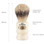 Simpson Shaving Brushes Berkeley 46 B Best Badger - Pennello da barba, realizzato a mano in UK - immagine 4
