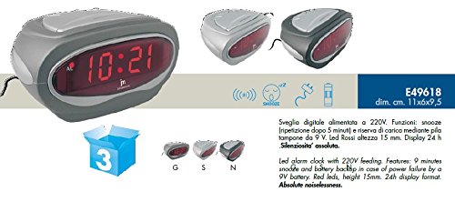 Sveglia-elettrica-E49618-B00SYVOF4O Sveglia elettrica E49618 - immagine 1