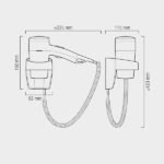 Valera Executive 1200 Super, asciugacapelli murale e compatto per alberghi e strutture ricettive, 1200 watt, Bianco - immagine 4