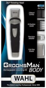 Wahl Groomsman Body Trimmer, regolabarba e tagliacapelli per uomo, rasoio per tutto il corpo, set per la pulizia maschile, testine lavabili, cordless - immagine 4