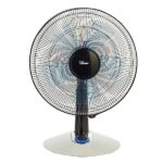 bimar VT455 Ventilatore da Tavolo Silenzioso 60W, Elica Ø 40cm con 3 Pale in Alluminio, Pannello Comandi con Manopola Retroilluminata, Ventilatore da Scrivania a 3 Velocità, Orientabile Alto e Basso - immagine 3