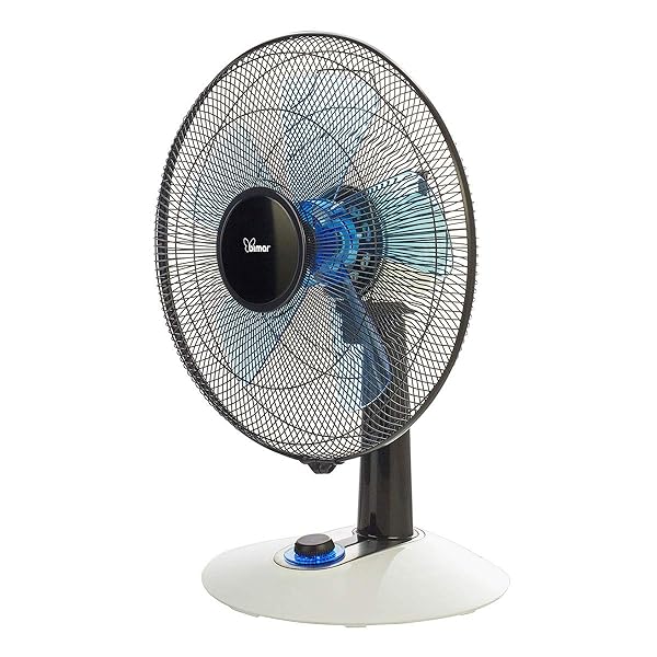 bimar-VT455-Ventilatore-da-Tavolo-Silenzioso-60W-Elica-O-40cm-con-3-Pale-in-Alluminio-Pannello-Comandi-con-Manopola-R-B07BNWFXYJ bimar VT455 Ventilatore da Tavolo Silenzioso 60W, Elica Ø 40cm con 3 Pale in Alluminio, Pannello Comandi con Manopola Retroilluminata, Ventilatore da Scrivania a 3 Velocità, Orientabile Alto e Basso - immagine 1